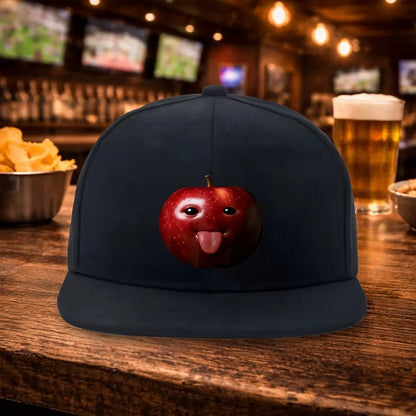 Apple Tongue Flat Brim Snapback Cap