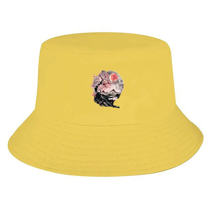 Fashion Japanese Sakura Moon Landscape Bucket Hat