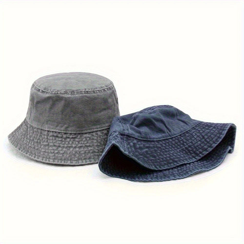 Dog Print Fisherman Hat Foldable Storage Washed And Vintage Style
