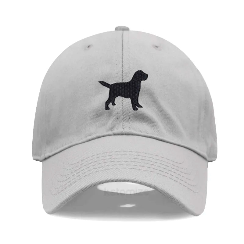 Dog Embroidered Soft Cotton Baseball Cap