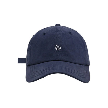 Cartoon Cat Embroidered Adjustable Baseball Cap