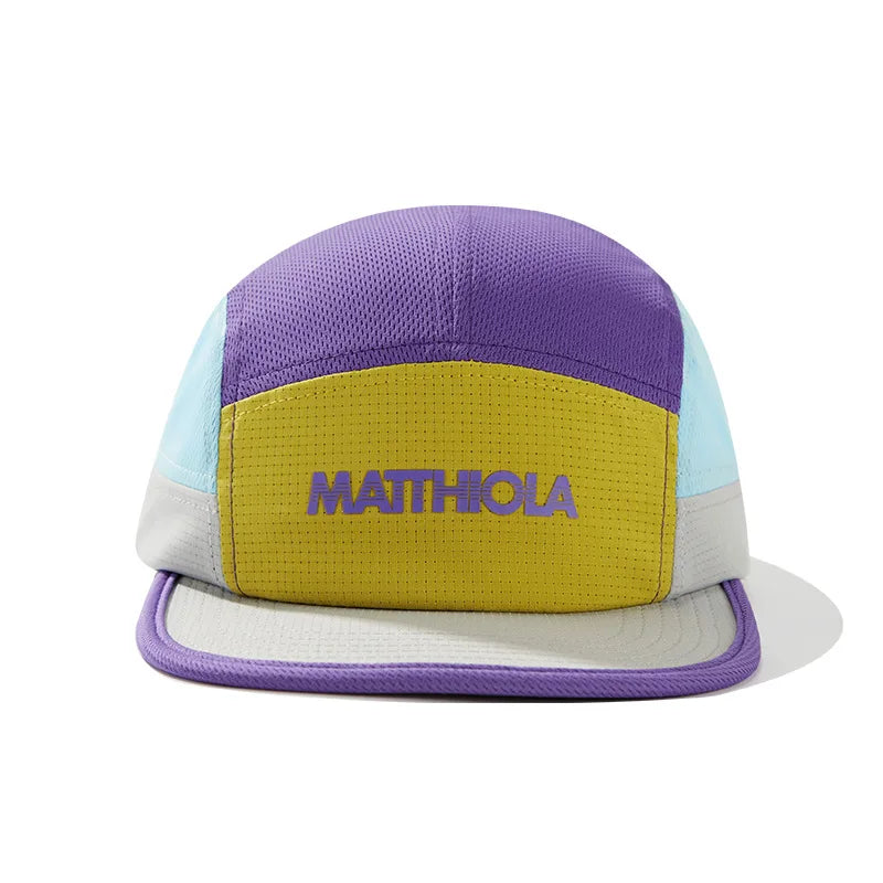 Color Block 5 Panel Baseball Cap For Men Women