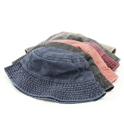 Vintage Washed Denim Bucket Hat