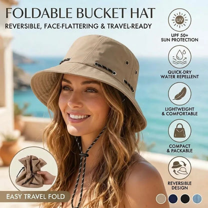 Reversible Double-Sided Summer Sun Protection Bucket Hat