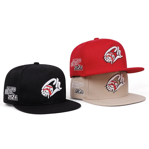CH Tennis Embroidery Hip Hop Snapback Cap