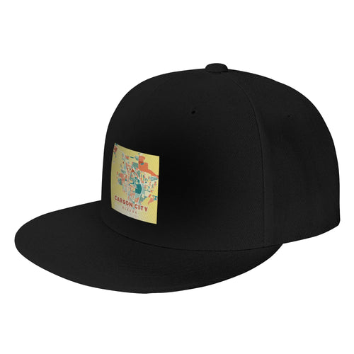 Carson City Nevada Map Snapback Cap