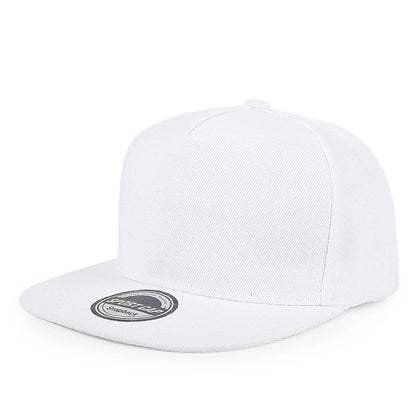 Custom Logo Five Panel Flat Brim Snapback Cap