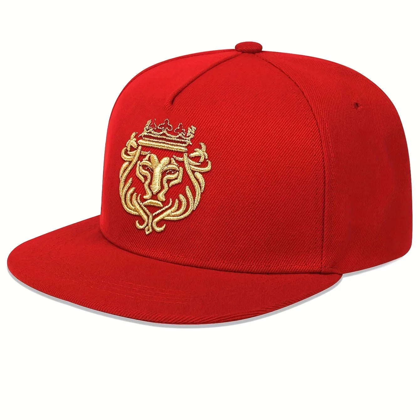 Men Women Lion Embroidered Snapback Cap