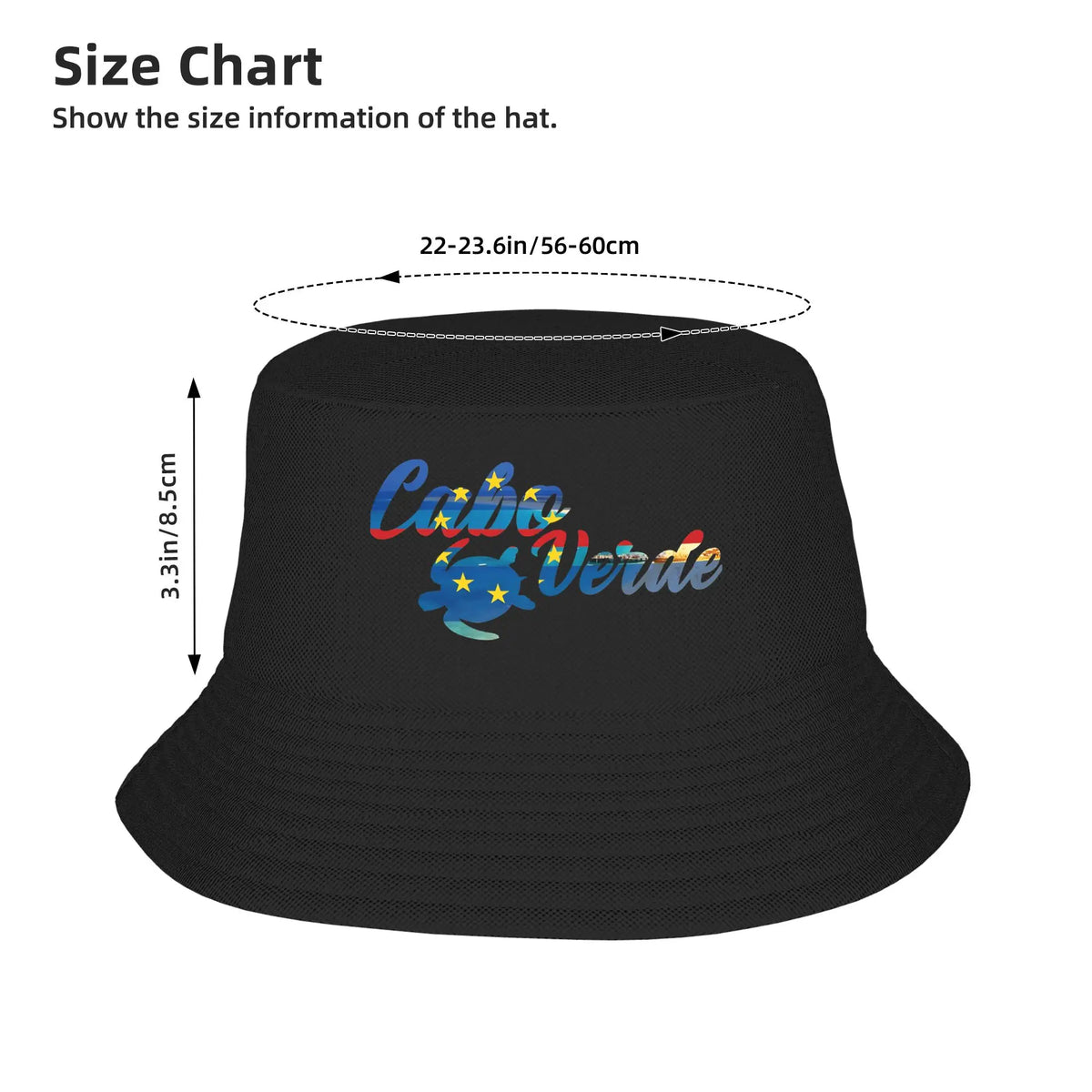 Cape Verde Flag Soft Fold Summer Bucket Hat
