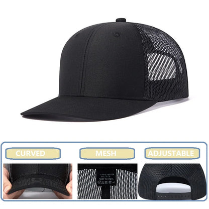 Rivet Embellished Hip-Hop Mesh Visor Snapback Cap