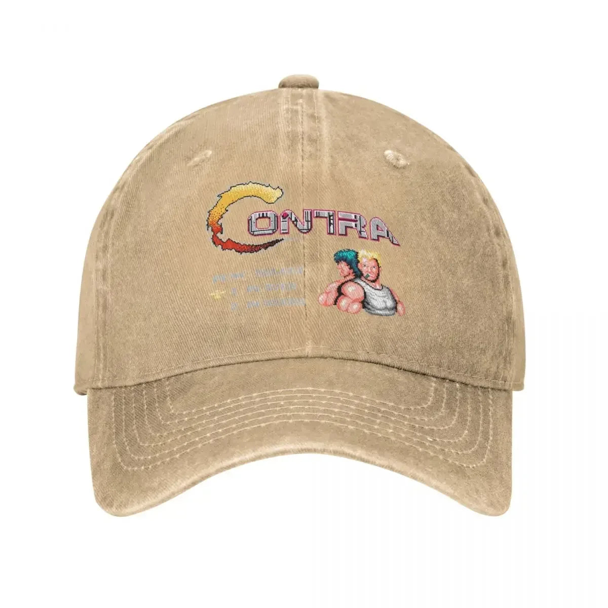Contra Gaming Video Game Distressed Washed Baseball Cap Hat