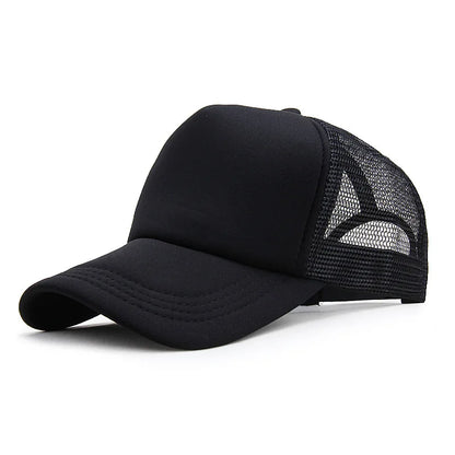 Unisex Cap Casual Plain Mesh Baseball Cap Adjustable Snapback Hats