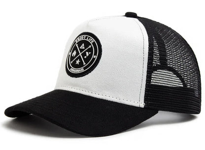 Summer Mesh Baseball Cap Women Men Snapback Hat Casual Breathable Letter Icon Unisex Hip Hop Trucker Caps Outdoor Sports Dad Hat Size 56-58cm
