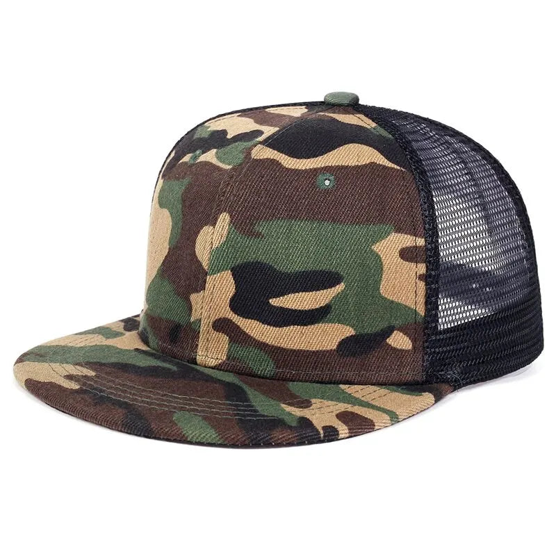 Unisex Minimalist Mesh Hip-Hop Snapback Cap