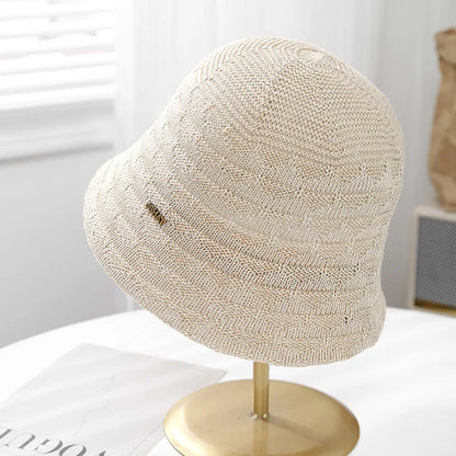 Women's Hollow Knit Bucket Hat Size 56-58cm
