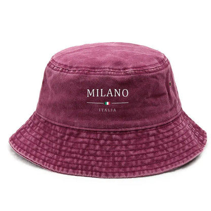 Milano Washed Cotton Bucket Hat Football Fan Style