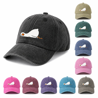 Fried Egg Graphic Vintage Washed Baseball Cap