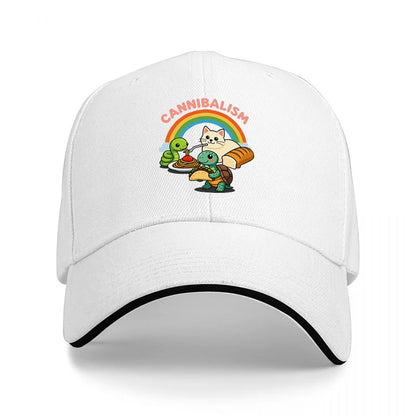Cannibalism Rainbow Cat Baseball Cap
