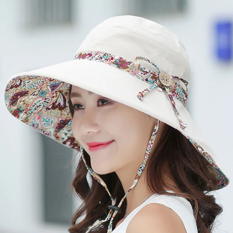 Korean Style Windproof Breathable Panama Bucket Hat