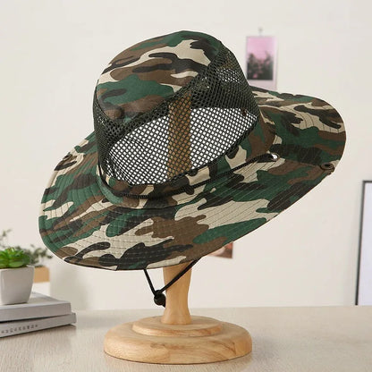 Breathable Mesh Collapsible Outdoor Fishing Bucket Hat