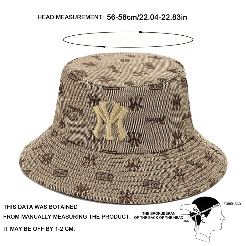 Unisex Letter Embroidery Fisherman Bucket Hats