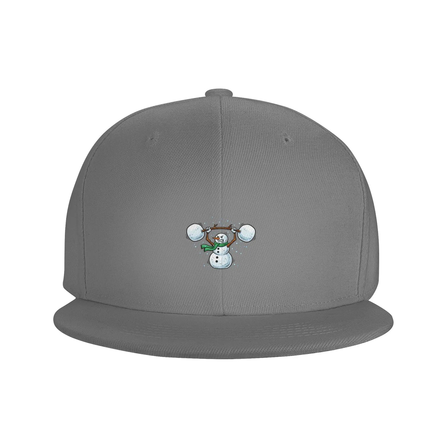 Fashion Weightlifting Snowman Christmas Snapback Cap