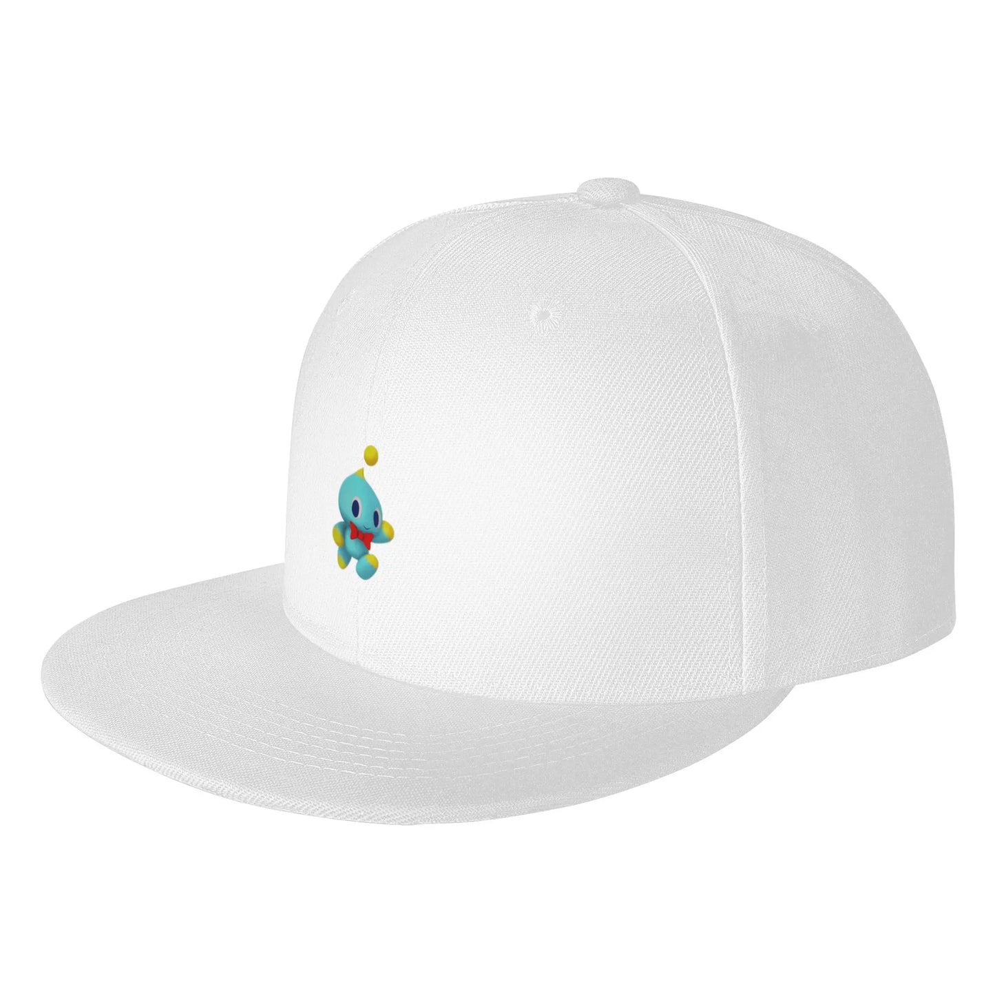 Fashion Chao Sticker Blue Guy Flat Brim Snapback Cap