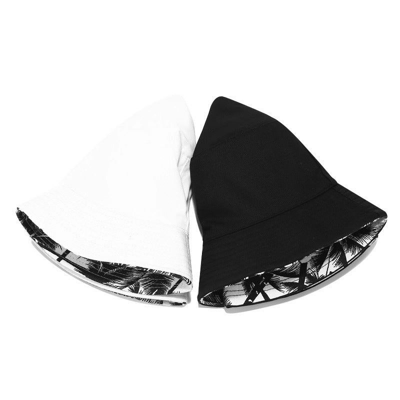 Double Sided Black Coconut Tree Bucket Hats