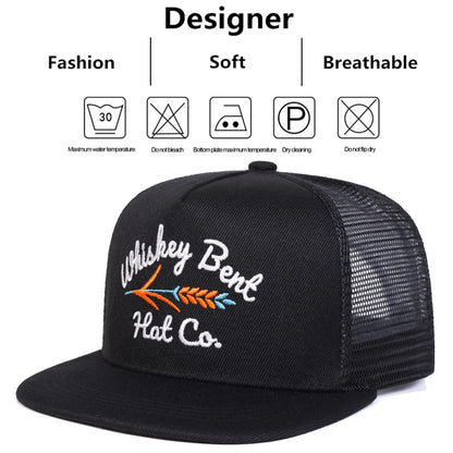 Unisex Letter Embroidery Hip- Hop Net Hats Spring Summer Outdoor