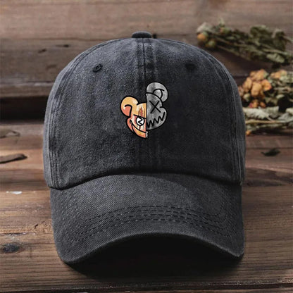 Retro Violent Bear Washed Baseball Cap