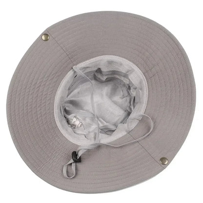 UV Protection Wide Brim Mesh Safari Bucket Hat
