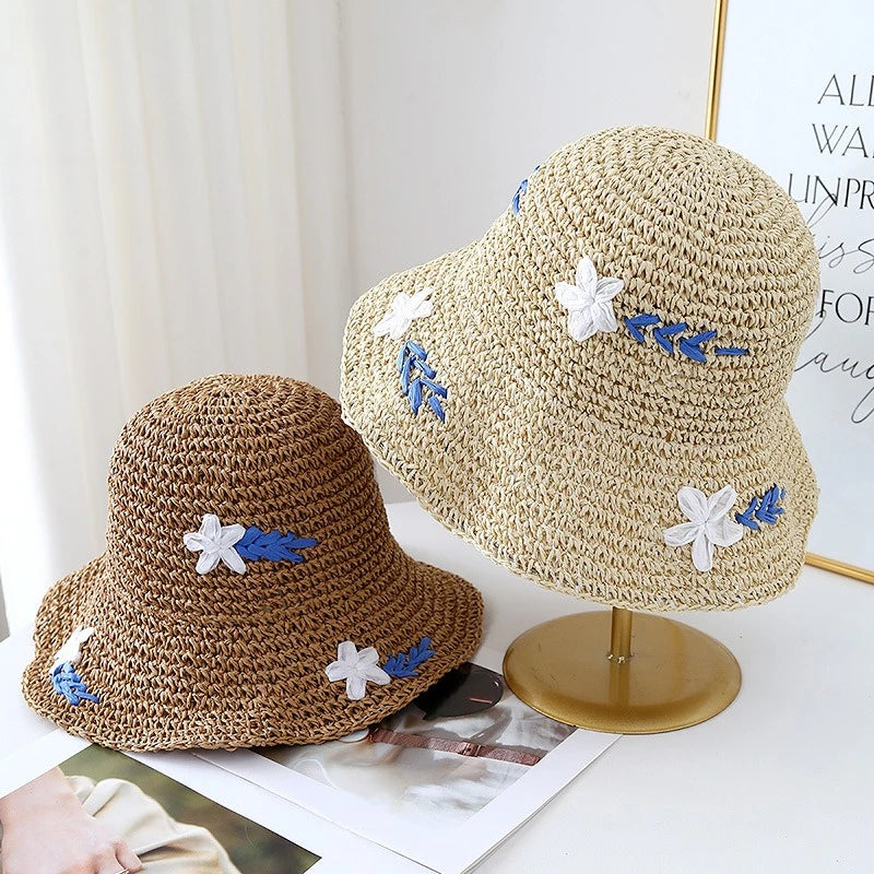 Women's Hollow Flower Crochet Bucket Hat