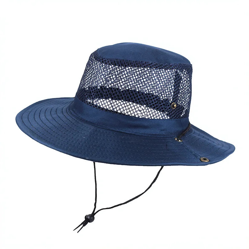 Foldable Mesh Wide Brim Fishing Bucket Hat