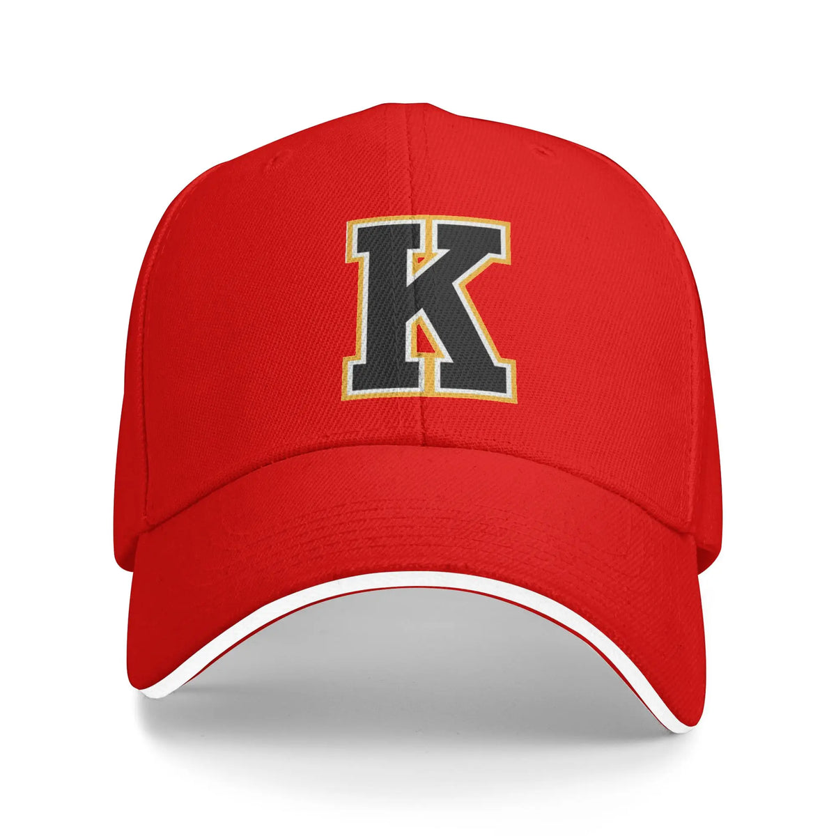 Golden Letter K Beach Baseball Cap