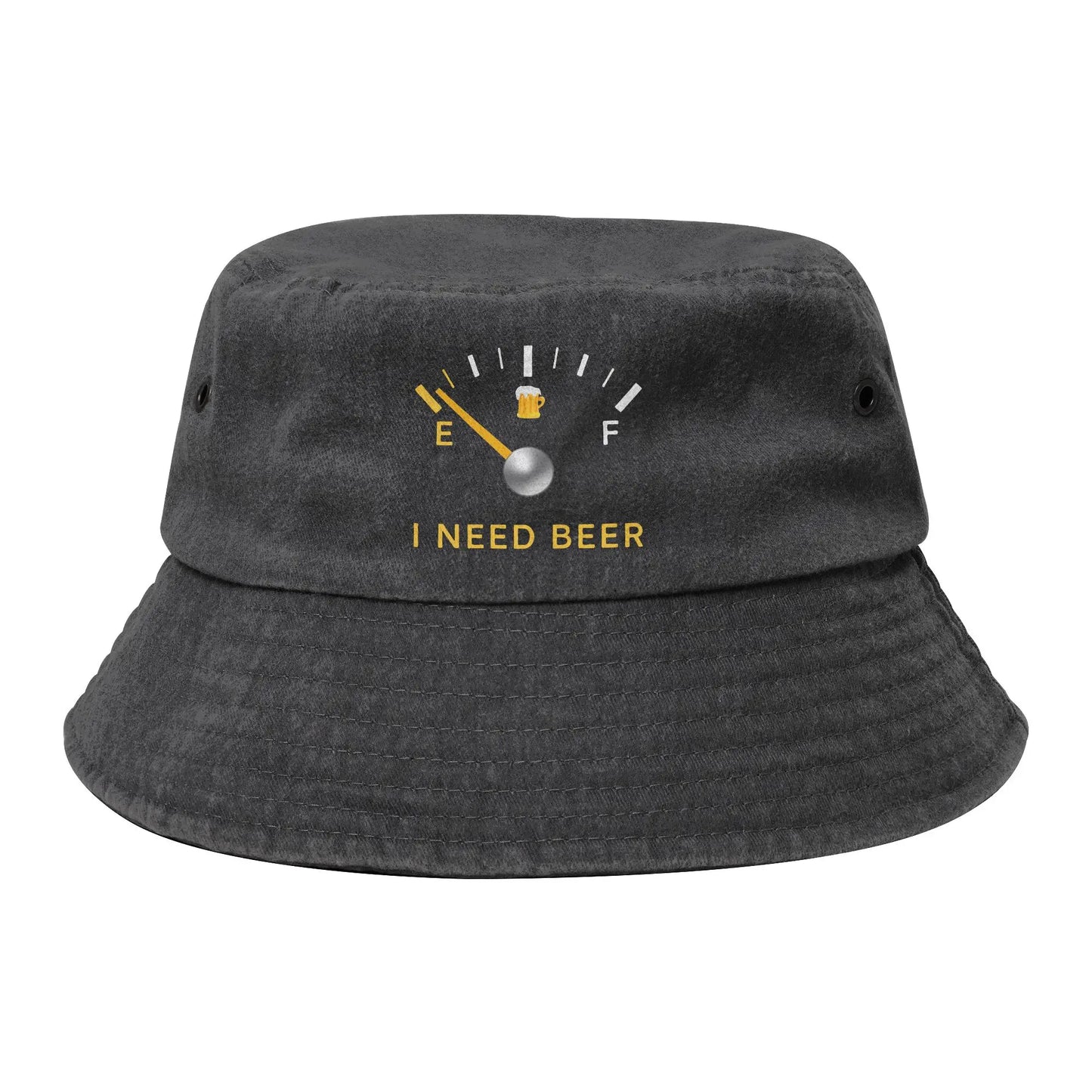 Hot Summer Headwear I Need Beer Gauge Bucket Hat
