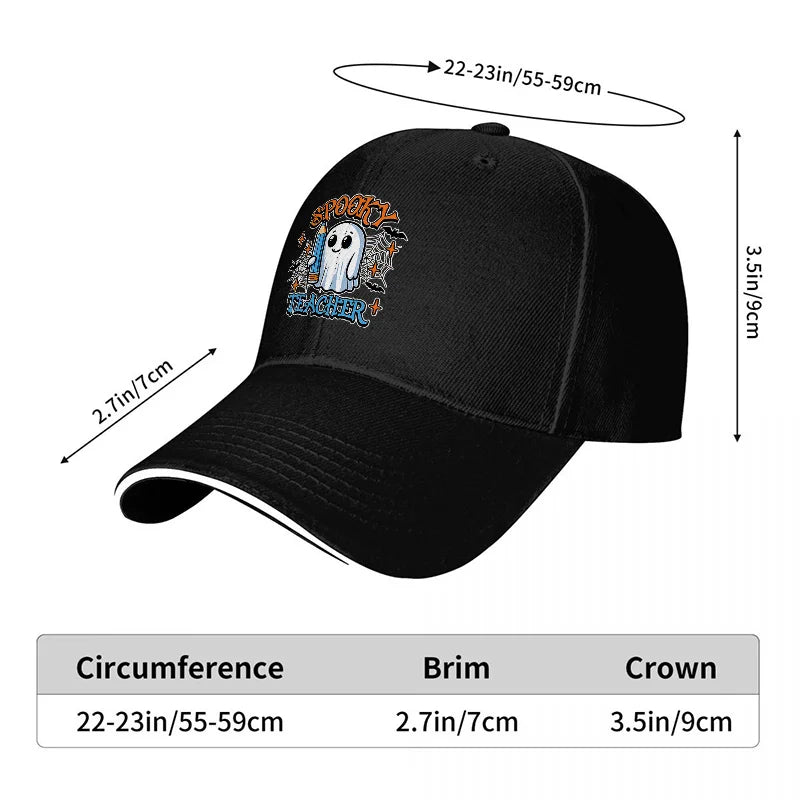 Spooky Teacher Ghost Baseball Cap