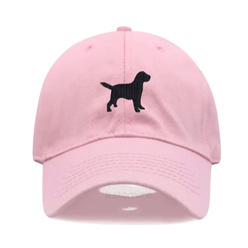 Dog Embroidered Soft Cotton Baseball Cap