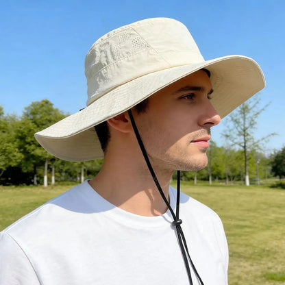 Waterproof Quick-Dry Adjustable Drawstring Bucket Hat