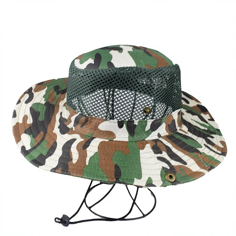 Foldable Mesh Wide Brim Fishing Bucket Hat