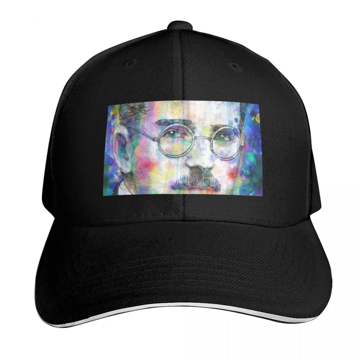 Walter Benjamin Watercolor Portrait Cotton Twill Baseball Cap