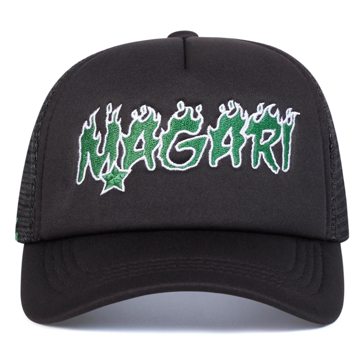 Unisex MAGARI Flame Embroidery Baseball Net Caps