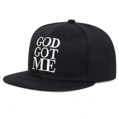 Unisex GOD GOT ME Embroidered Snapback Cap