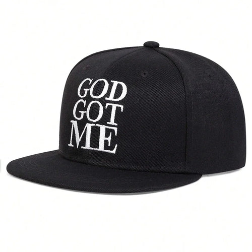 Unisex GOD GOT ME Embroidered Snapback Cap