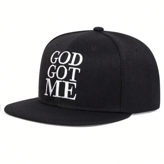 Unisex GOD GOT ME Embroidered Snapback Cap