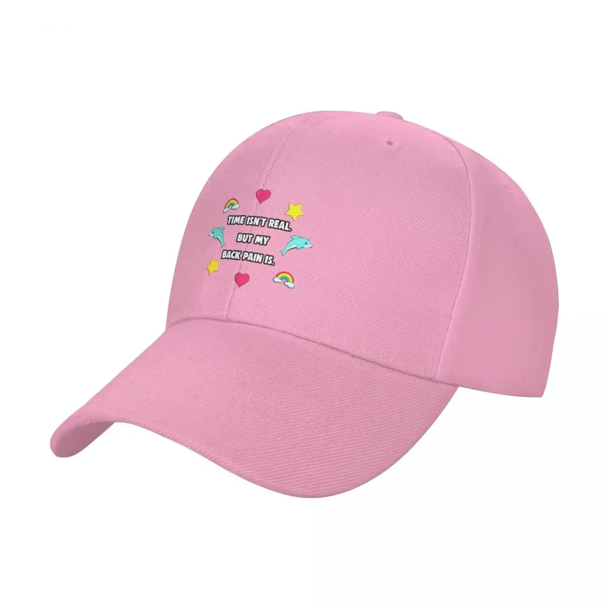 Time Isn't Real Back Pain Baseball Cap