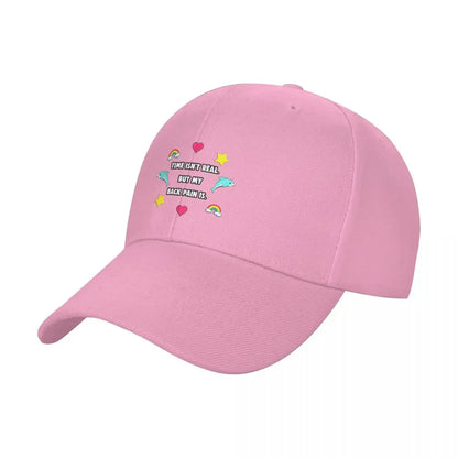 Time Isn't Real Back Pain Baseball Cap