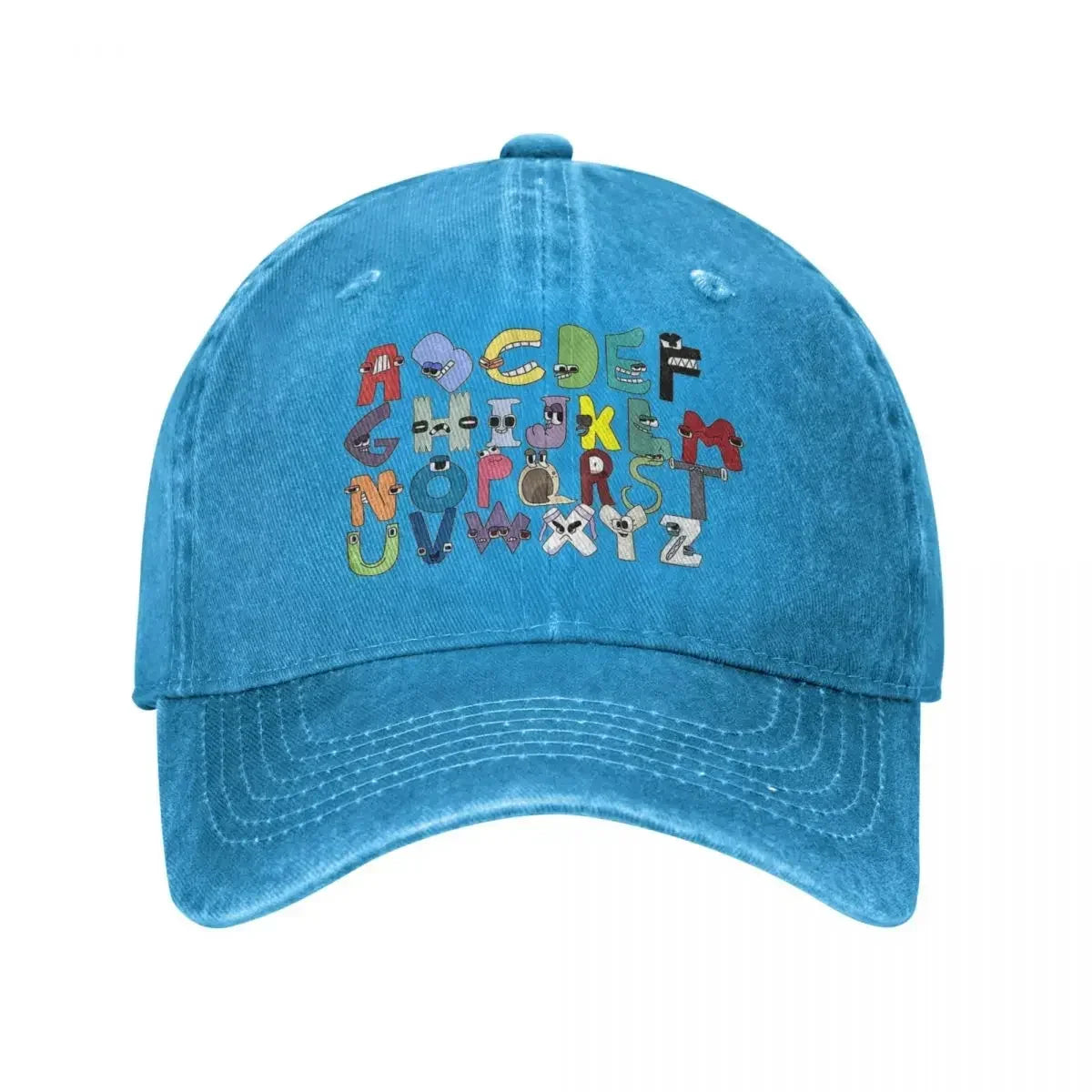Villain ABC Letter Distressed Washed Baseball Cap