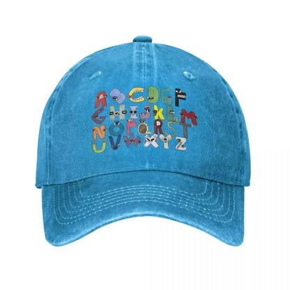 Villain ABC Letter Distressed Washed Baseball Cap
