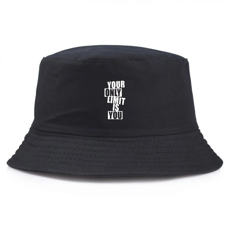 Y2K Vintage Letter Print Cotton Bucket Hat