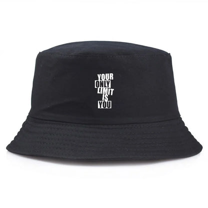 Y2K Vintage Letter Print Cotton Bucket Hat